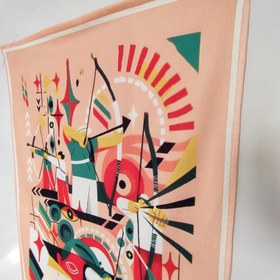 تصویر حوله ورزشی طرح تیرو کمان 