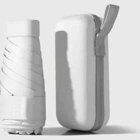 تصویر چتر موبایلی کیفدار UPF50 کیفیت A++ - کرم روشن 