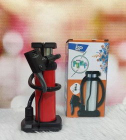 تصویر تلمبه استیل پایی کد 1224 - مشکی 