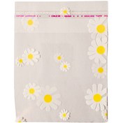 تصویر سلفون بسته بندی مدل لبه چسبدار طرح بابونه 10*10 بسته 30 عددی - سبز تیره 