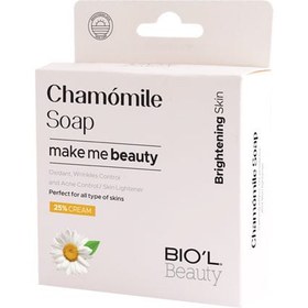 تصویر صابون آرایش پاک کن بیول حاوی بابونه روشن کننده پوست 100 گرم Biol Soap Face Wash Chamomile Brightening Control Skin 100gr