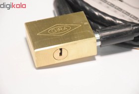 تصویر قفل موتور سیکلت گیرا کد 025 طول ۱۵۰ سانتی متر 