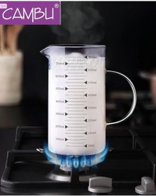 تصویر فرنچ پرس سیاه اندازه گیری قوری مطبوعاتی فرانسوی Cauted 3In1 محصول Borosilicate شیشه 300 میل و کف قهوه شیر LaGabya 