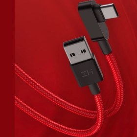 تصویر کابل شارژ و انتقال داده تایپ سی زد ام آی ZMI AL755 Gaming Elbow Data Cable Type-C to USB-A 