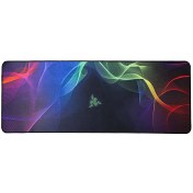 تصویر ماوس پد گیمینگ RAZER رنگین کمانی موج دار NU29 ابعاد 30*70 سانتی متر RAZER COLOR GAMING MOUSE PAD 30*70 CM