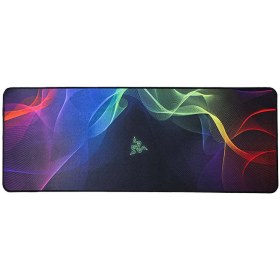 تصویر ماوس پد گیمینگ RAZER رنگین کمانی موج دار NU29 ابعاد 30*70 سانتی متر RAZER COLOR GAMING MOUSE PAD 30*70 CM