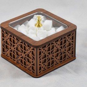 تصویر قندان چوبی مدل یاس کد 11 