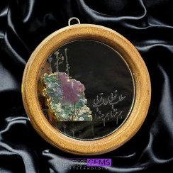 تصویر آینه دیواری با نقش عقیق ایران 