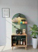 تصویر میز بار کافی بار عرض ۸۰ سانت رنگ سبز و مشکی 