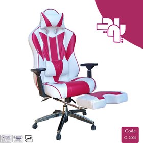 تصویر صندلی گیمینگ صورتی DXRACER 