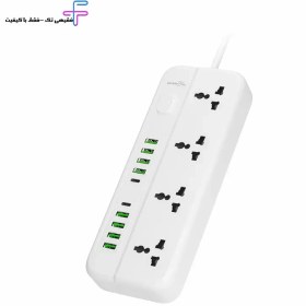 تصویر چند راهی و محافظ برق پرودو مدل univrsal sockets power strip 