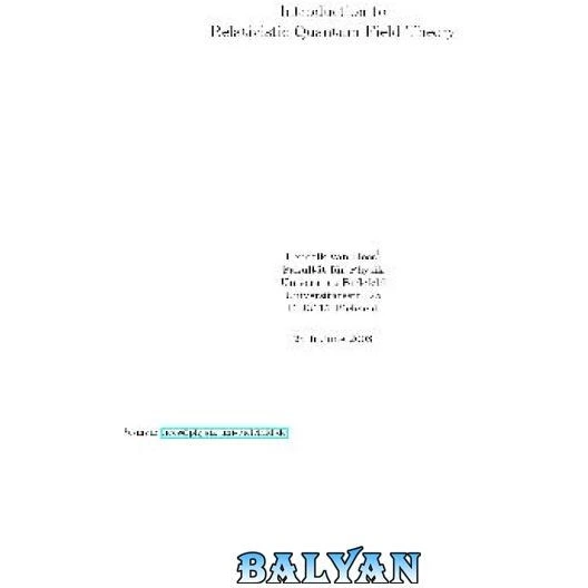 خرید و قیمت دانلود کتاب Introduction to Relativistic Quantum Field ...