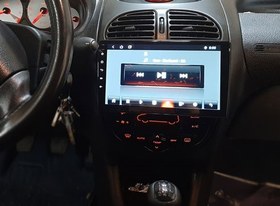 تصویر مانیتور اندروید فابریک پژو 206 برند مدیا پلاس (ساخت کره) Peugeot 206 fabric android monitor