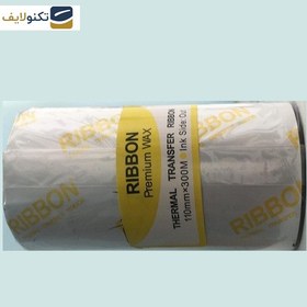 تصویر ریبون پرینتر لیبل زن مدل Premium Wax Premium Wax Resin 110mm x 300m Label Printer Ribbon