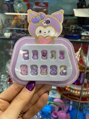 تصویر ناخن مصنوعی استیکری رنگی رنگی کرومی - کرومی بر چسبی 