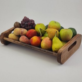 تصویر سینی میوه چوبی مدل Walnut Orchard 
