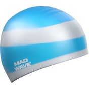 تصویر کلاه شنا سیلیکونی M0530 01 0 08W MULTI، تک سایز، Azure زنانه | Mad Wave M0530 01 0 08W 
