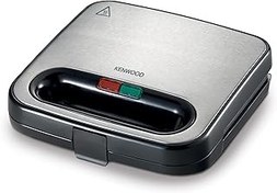 تصویر سازنده ساندویچ Kenwood با صفحات کباب ثابت بدون چوب برای نان تست ، کوره ، ساندویچ SMM00.000SI سیاه/نقره Kenwood Sandwich Maker with Non Stick Fixed Griddle Plates for Toasties, Grills, Sandwiches SMM00.000SI Black/Silver