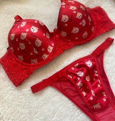 تصویر ست اسفنجی تدی قرمز 