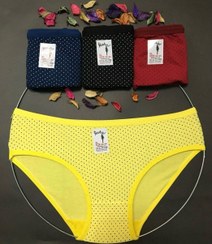 تصویر شورت زنانه نخی نهال طرح کلاسیک پک ۵۰ عددی 