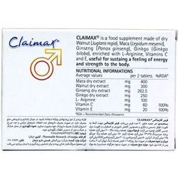 تصویر قرص کلایماکس فارمالایف 30 عددی ا Pharmalife Claimax 60 Tablets Pharmalife Claimax 60 Tablets