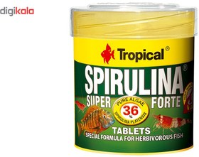 تصویر غذای قرص تروپیکال مدل Super Spirulina Forte Tabletes وزن 36 گرم 