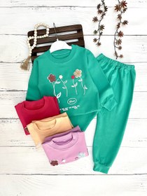 تصویر ست بلوز و شلوار فلاور در چهار رنگ 