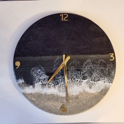 تصویر ساعت رزینی شب دریایی ا Clock resine Clock resine