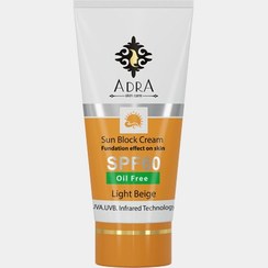 تصویر ضد آفتاب رنگی SPF60 آدرا SUN BLOK CREAM SPF60 ADRA 