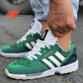 تصویر کفش اسپرت کتونی مردانه آدیداس zx8000 یشمی چریکی آرکا سایز 41تا44 