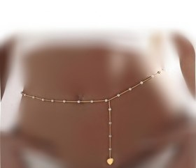 تصویر زنجیر بدن - طلایی / M/L 