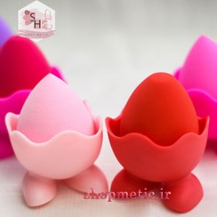 تصویر پد آرایشی اشکی استند دار مدل بابونه 