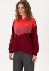 تصویر هودی زنانه زرشکی یو اس پولو 