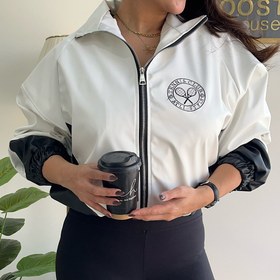 تصویر کاپشن چرم تنیس ( مشکی) 