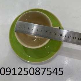 تصویر فنجان نعلبکی بزرگ دوریکا طرح شقایق cup and saucer dorika