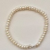 تصویر دستبند مروارید پرورشی باروک 3 میلیمتر Baroque pearl bracelet