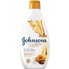 تصویر لوسیون بدن روغن آرگان بادام و شی باتر جانسون Johnson’s 