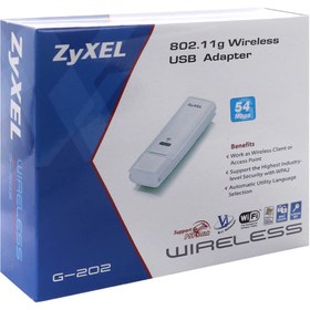 تصویر کارت شبکه بی سیم ZyXEL G-202 ZyXEL G-202 802.11g Wireless USB Adapter