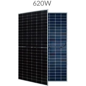 تصویر پنل خورشیدی 620 وات مونو کریستال دو طرفه برند AE SOLAR Solar Panel 620W Mono BIFACIAL AE SOLAR