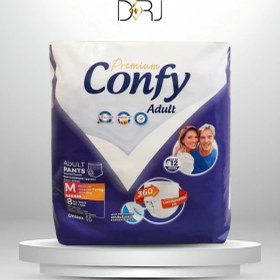 تصویر پوشک شورتی کانفی سایز مدیوم بسته 8 عددی 