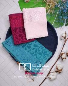 تصویر حوله دستی کوچک انتیک بهباف اذر 30در60 