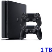 تصویر کنسول بازی سونی PS4 Slim کپی خور، دارای دو دسته | حافظه 1 ترابایت (استوک) ریجن 2 کد CUH-2016B | PlayStation 4 Slim (Stock) 1TB 