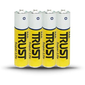 تصویر باتری نیم قلمی تراست AAA SuperLife بسته 4 عددی Trust SuperLife AAA 4Pcs Battery