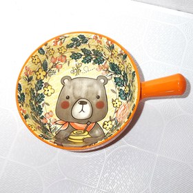 تصویر تابه سرامیکی دسته دار حیوانات Ceramic pan with animal handles