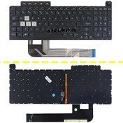 تصویر کیبرد لپ تاپ ایسوس TUF Gaming FX506 مشکی-اینترکوچک-بابک لایت-بدون فریم با کلید پاور 