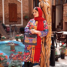 تصویر ست مانتو کیف شال نیستان Neyestan shawl bag manteau set