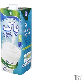 تصویر شیر کم چرپ پاکتی پاک 1 لیتر 