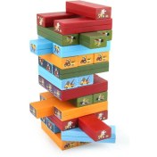 تصویر بازی برج هیجان جنگا رنگارنگ پلاستیکی مدل668_2 خارجی