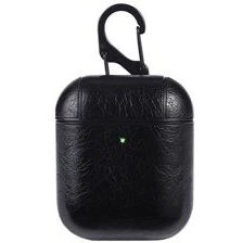 تصویر کاور طرح چرم مشکی کد 002 مناسب برای کیس ایر پاد ا Black leather design Cover For AirPad Case No.002 Black leather design Cover For AirPad Case No.002