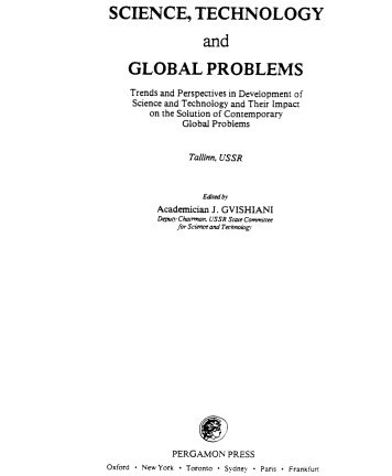خرید و قیمت دانلود کتاب Science, Technology and Global Problems. Trends ...